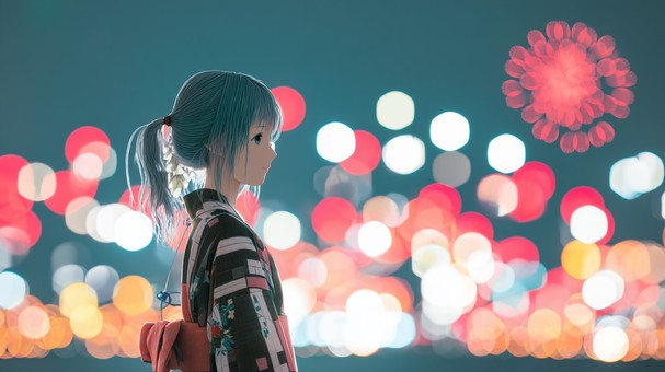 浴衣姿の少女