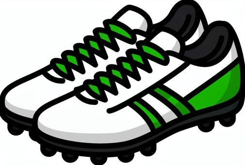 緑の野球シューズです。