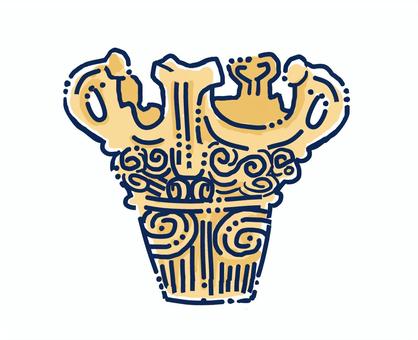 縄文土器 縄文土器,縄文時代,素焼き,土器,火焔型土器のイラスト素材