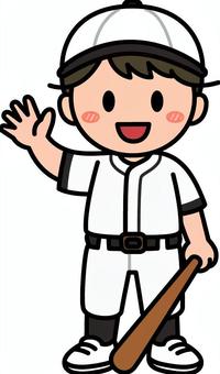 黒の野球の男子です。 野球,シンプル,スポーツ,アスリート,部活,サークル,クラブ,ユニフォーム,試合,練習のイラスト素材