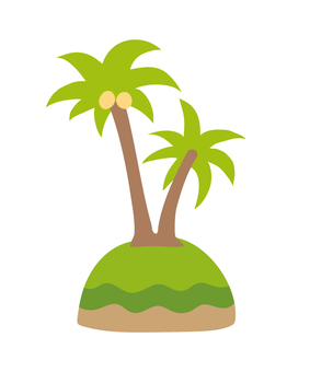 Illustration, palm tree, palm fruit, southern country, 