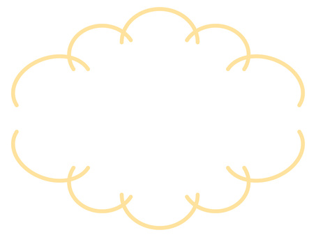 雲または蒸気をモチーフにした黄色フレーム 雲または蒸気をモチーフにした黄色フレーム 雲,フレーム,蒸気,背景,カーブ,線画,思考,ライン,デザイン,グラフィックのイラスト素材