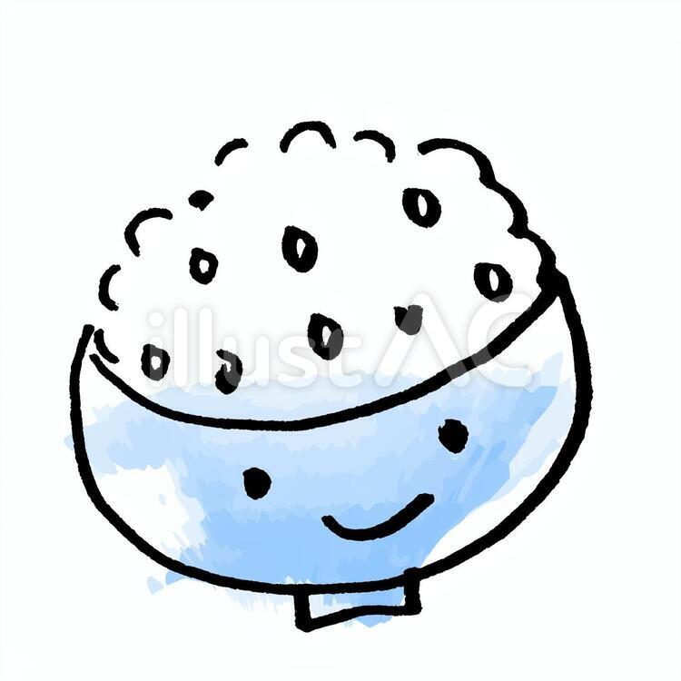 ごはん ごはん ご飯,お米,米のイラスト素材