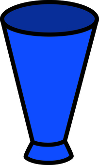 青のメガホンです。 メガホン,シンプル,応援,グッズ,観戦,鳴り物,イベント,パーティー,拡声器,青のイラスト素材