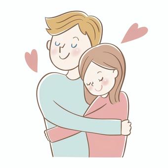 国際カップル 人物,ゆるい,手書き,挿絵,恋人,パートナー,国際結婚,国際カップル,ラブラブ,白人のイラスト素材