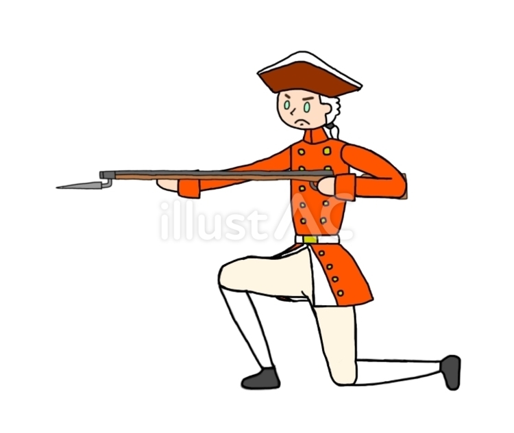 射撃する大航海時代風兵士 兵士,軍人,兵隊のイラスト素材