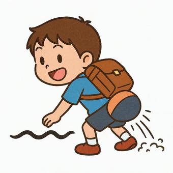 けしゴムの能力を使う小学生