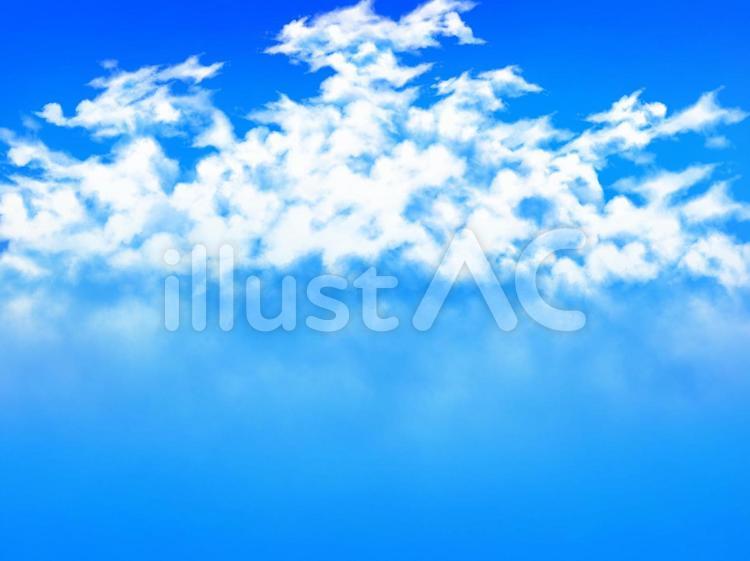 何処かの空 空,背景,夏のイラスト素材