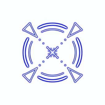 サイバー風照準 青 ターゲット,狙撃,丸,照準,スナイパー,ロックオン,射撃,銃撃,銃,十字のイラスト素材