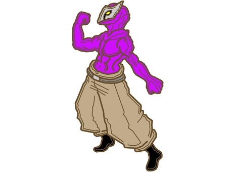 Masked Majin "Murasaki", , JPG and PNG