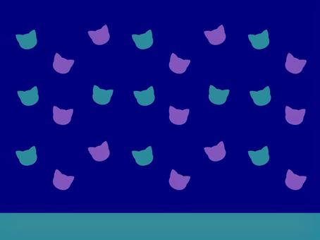 ネコの顔のシルエット壁紙_ブルー ネコの顔のシルエット壁紙_ブルー 猫,顔,動物,壁紙,シルエット,シンプル,かわいい,デザイン,模様,青のイラスト素材