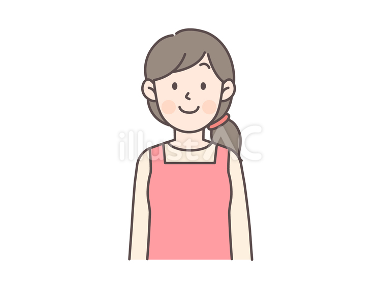 笑顔の主婦 主婦,エプロン,人物のイラスト素材