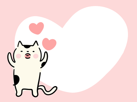 Loose cat postcard, cat, tiny, valentine, JPG