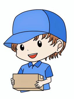 配達員（上半身） 配達員,配達,郵便,届け物,配送員,配送,宅配便,宅配業者,荷物,届けるのイラスト素材