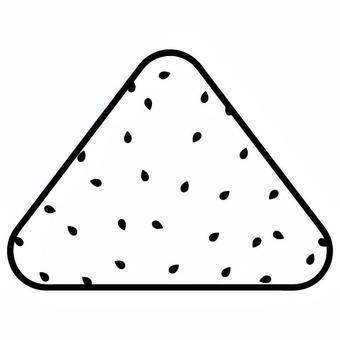 ごましおおにぎり おにぎり,おむすび,お米,にぎりめし,お弁当,三角,アイコン,ごま,黒ごまのイラスト素材