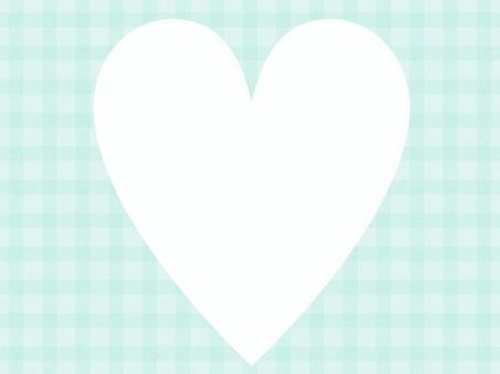 Illustration, heart, frame, gingham check, 