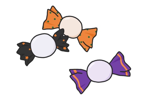 ハロウィン キャンディ キャンディ,飴,ハロウィン,かわいい,主線,線,挿絵,ワンポイント,手描き,手書きのイラスト素材