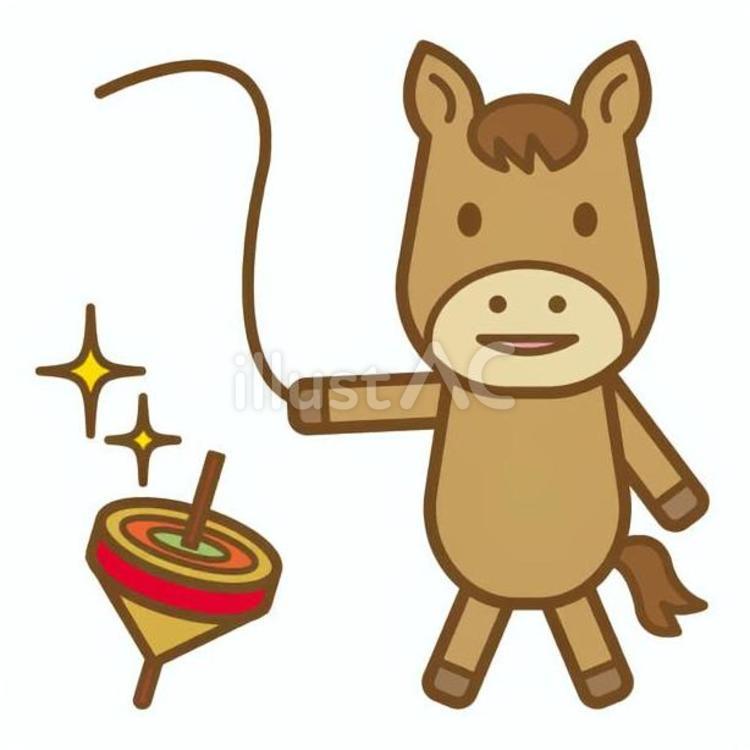 午、駒 馬,動物,干支のイラスト素材