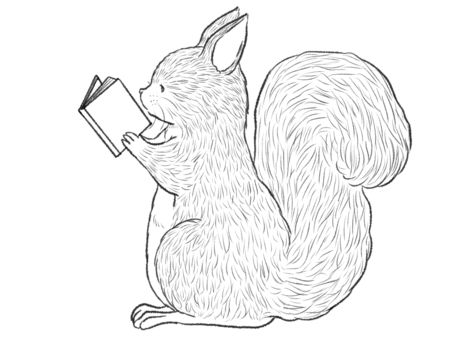 Illustration, a squirrel, animal, sit, 