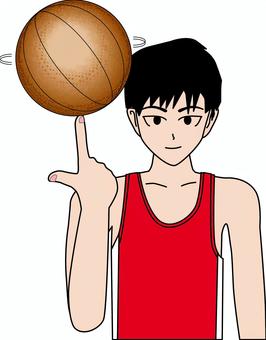 バスケットボール男子 バスケットボール,回す,部活,スポーツ,手,選手,男子,イメージのイラスト素材