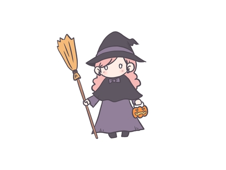 Illustration, witch, halloween, female, 