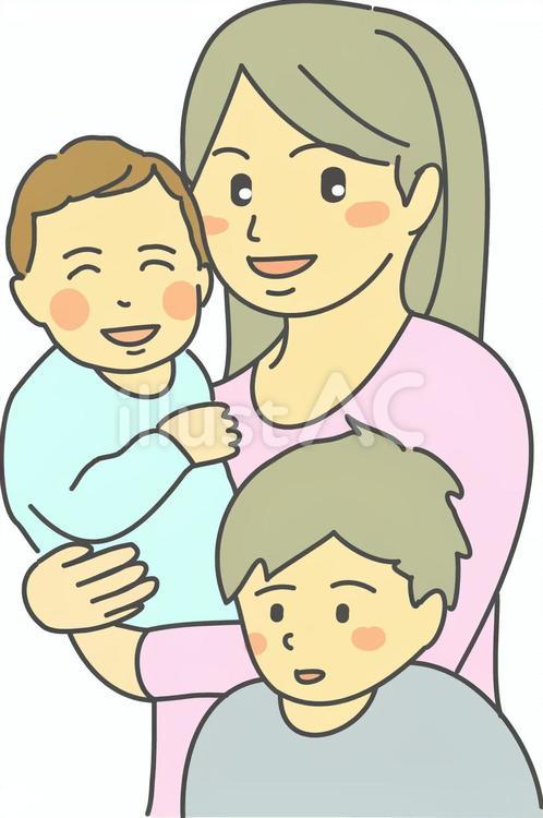 母親と子供 母親と子供 親,母親,子供のイラスト素材