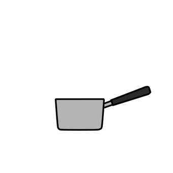 片手鍋 片手鍋,ミルクパン,調理器具,料理,シンプル,デフォルメ,手描き,手書き,イラスト,カットのイラスト素材