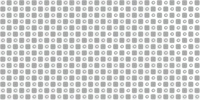 グレーの繰り返しドット柄パターン パターン,テクスチャ,ドット,円,四角,ジオメトリック,背景,グレー,白,シンプルのイラスト素材