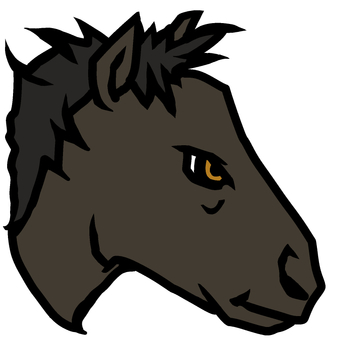 右横顔のこげ茶色の馬D 馬,horse,ウマ,競馬,競走馬,ダービー,名馬,四足歩行,尻尾,お馬さんのイラスト素材