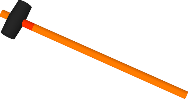 両口ハンマー 工具,ハンマー,両口ハンマー,金槌,茶色,蛍光色,3dcg,立体,デフォルメ,背景透過のイラスト素材