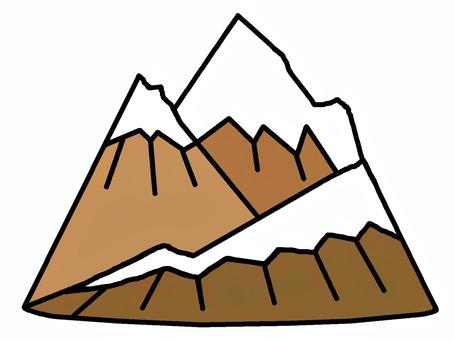 山 山 山,地形,風景,田舎,山脈,イラストのイラスト素材