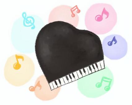 カラフル音符ピアノ
