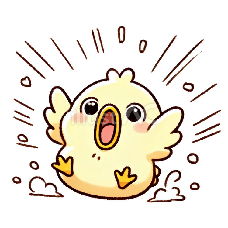 もちヒヨコ まんまる,ふわふわ,もちもちのイラスト素材