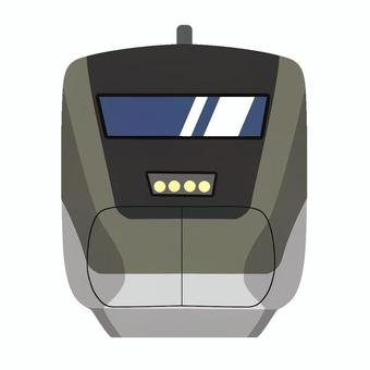 フリーゲージトレイン　グレー フリーゲージトレイン,車両,電車,鉄道,顔,先頭車両,かわいい,アイコン,白背景,挿絵のイラスト素材