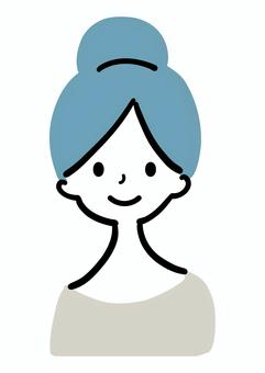 笑顔の女性 女性,笑顔,笑う,にっこり,明るい,かわいい,シンプル,ラフタッチ,手書き風,感情のイラスト素材