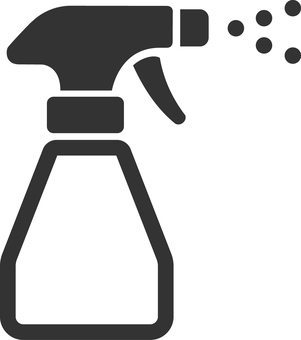 ピクトグラムのグレーの霧吹きスプレーです ピクトグラム,霧吹き,スプレー,シンプル,ミスト,ボトル,水やり,園芸用,観葉植物用,室内のイラスト素材