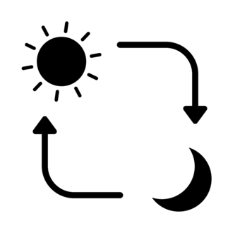 silhouette of the sun, moon and arrows, , JPG, PNG and AI