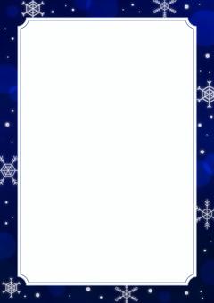 青色の雪の背景イラスト　フレームあり pop,ポスター,背景,広告,sns,web,おしゃれ,可愛い,アート,イラストカードのイラスト素材
