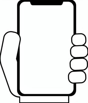 機器を持つ手 持つ,手,電話,検索,探す,ワンポイント,イラスト,素材,フリー,無料のイラスト素材