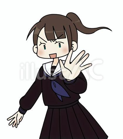 手を広げる学生
