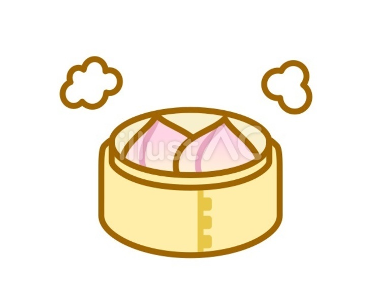 セイロ　立体　桃まん 桃まんじゅう,セイロ,食べ物のイラスト素材
