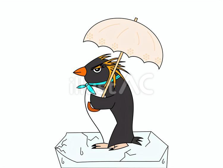 熱中症対策をするペンギン3文字なし 熱中症,対策,熱中症対策のイラスト素材