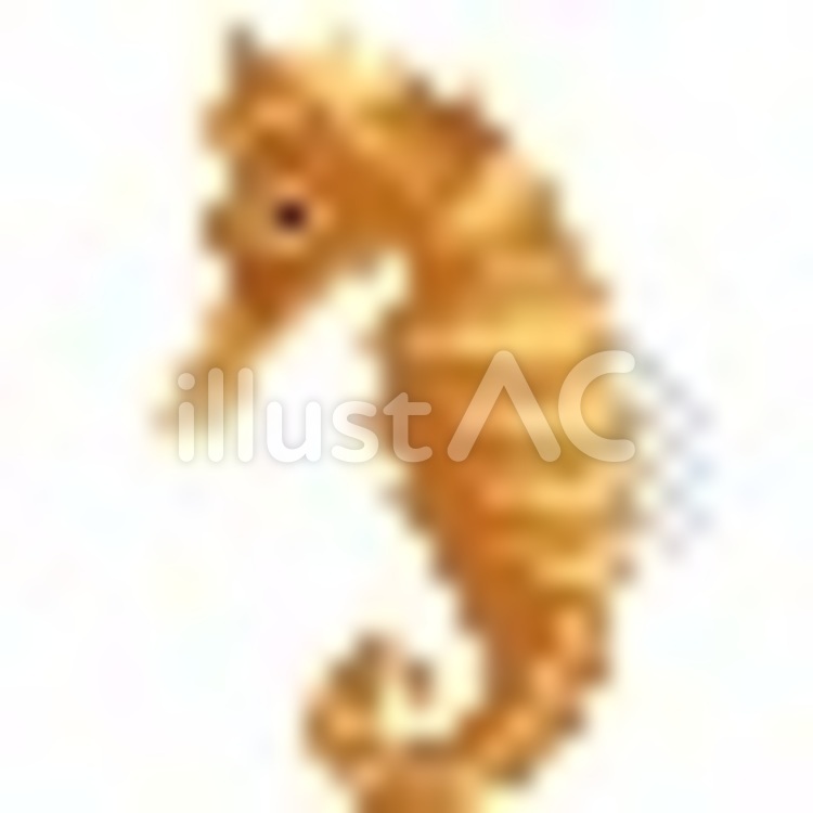 竜の落とし子 ドット絵,タツノオトシゴ,アイコンのイラスト素材