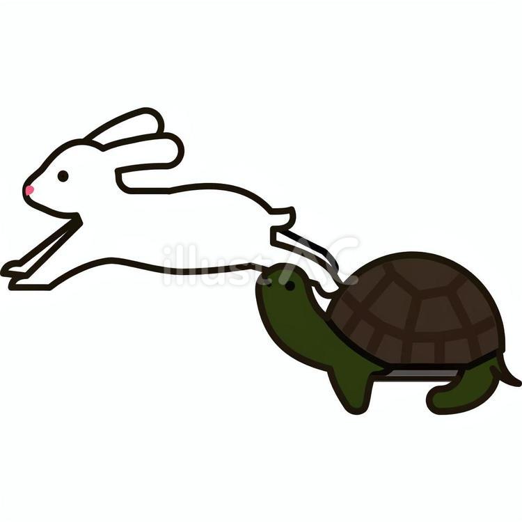 速い 速い,遅い,うさぎのイラスト素材