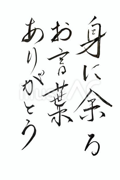 身に余るお言葉ありがとう