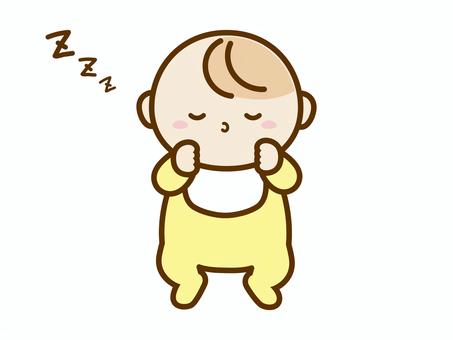 寝る赤ちゃん 寝顔・睡眠・眠る・スヤスヤ 赤ちゃん,寝る,かわいい,寝ている,寝てる,手描き,眠る,眠っている,寝顔,睡眠のイラスト素材