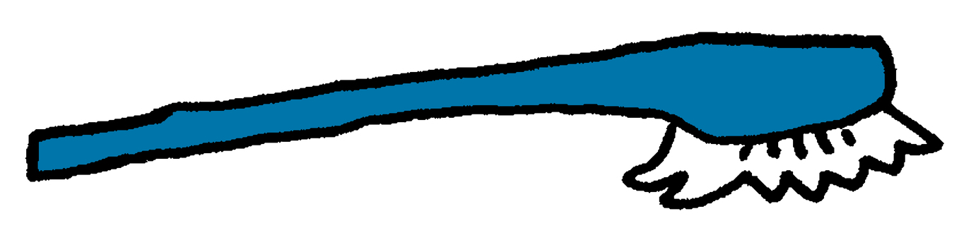 使い古したはぶらし（青） 歯ブラシ,歯みがき,使用済み,古い,毛羽立つ,歯,口腔,衛生,身だしなみ,歯石のイラスト素材