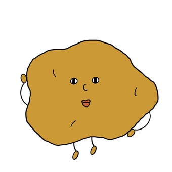 【くせつよ】じゃがいもイラスト じゃがいも,ポテト,野菜,シュール,ゆるキャラのイラスト素材