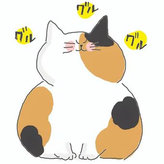 甘える三毛猫ちゃん 三毛猫,かわいい,甘える,嬉しい,楽しい,好き,大好き,にこにこ,笑顔,笑うのイラスト素材
