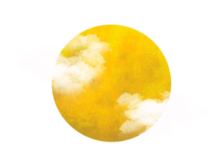 雲がかかる満月